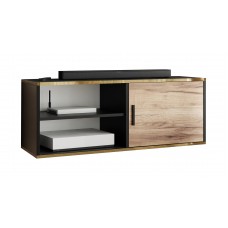 Atvērts TV galdiņš ROJO 2, Melns/Zelts craft/Zelts